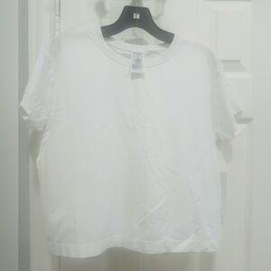 NWT, Athleta, Power of She Relaxed Tee, White, Small